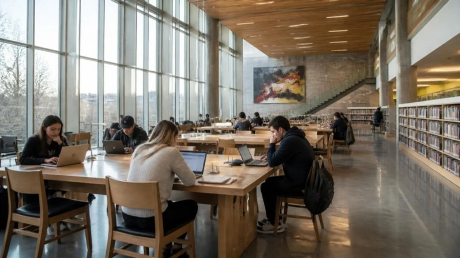 Illustrative image: Library study hall