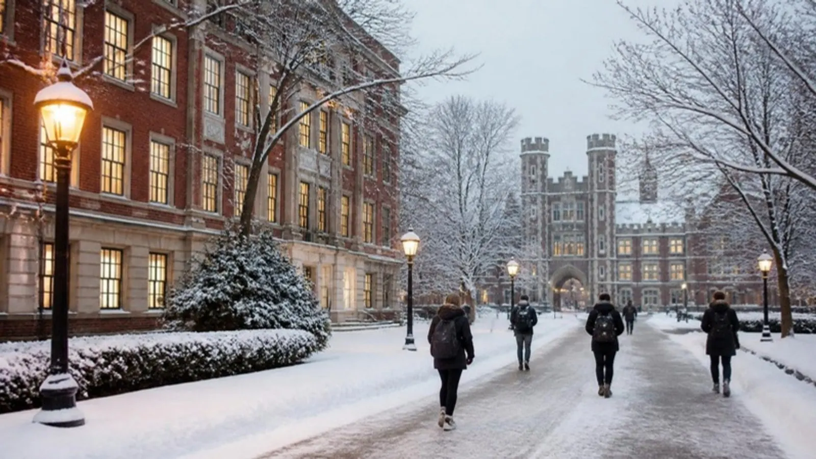 Illustrative image: Campus in winter